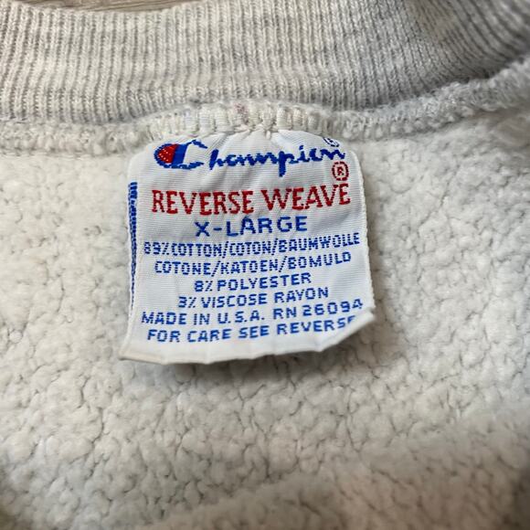 Vintage 90s Uconn Champion Reverse Weave Sweater Men's XL - Picture 6 of 10